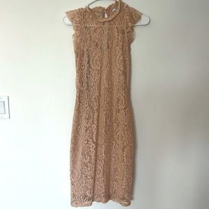 Bar III nude Lace dress